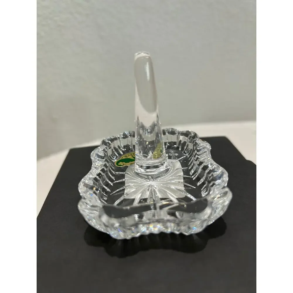 WATERFORD Crystal Ring Holder Jewelry Vanity Clear Lead Crystal NEW/OPEN BOX